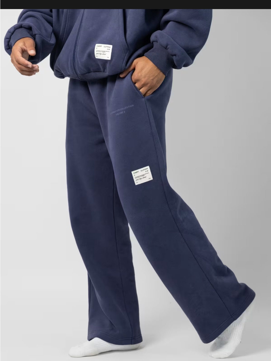 Comfrt Affirmation Straight Leg Midnight Blue Sweatpants Medium
